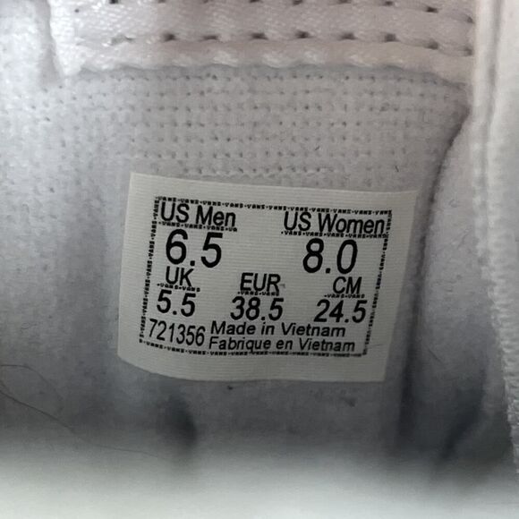 VANS Sk8-Hi Tapered Womens Size 8 Platform Shoes White Canvas Navy Sneakers - Picture 10 of 10